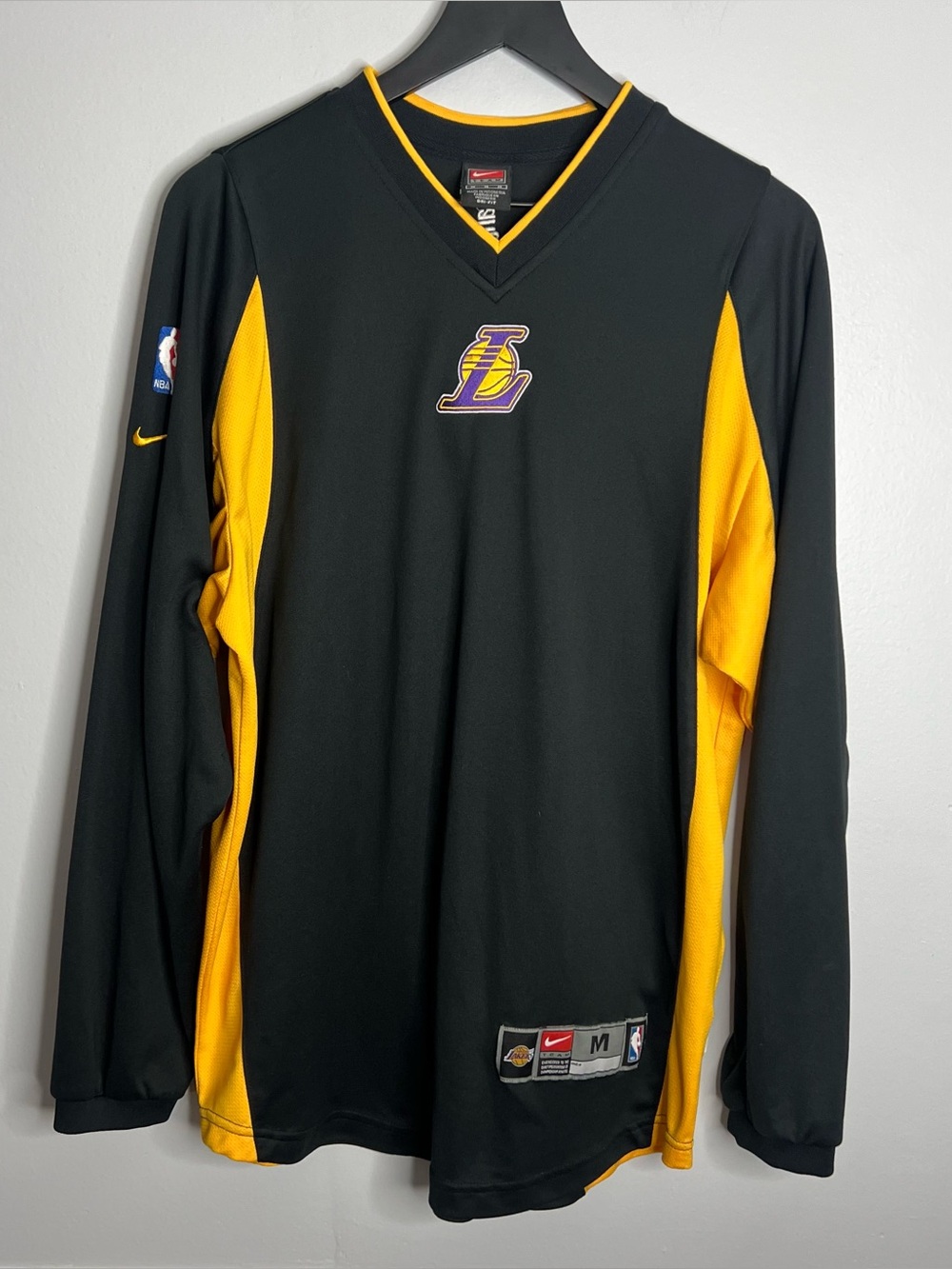 Vintage Y2K Los Angeles Lakers Warm Up Shooting Jersey Mens Medium Black Nike